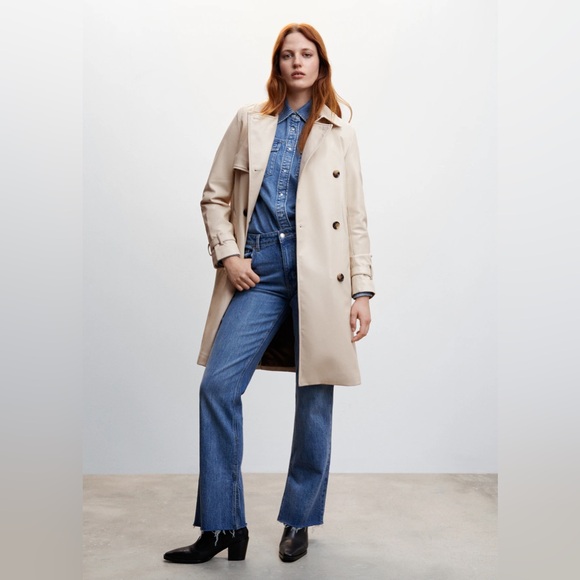 NWT - Mango - buttery faux Leather trench coat - M - Picture 11 of 15